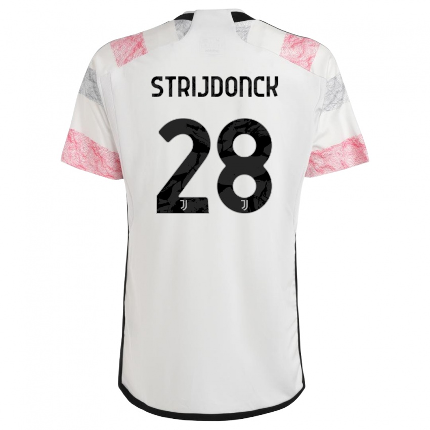 Criança Camisola Bayron Strijdonck #28 Branco Rosa Alternativa 2023/24 Camisa