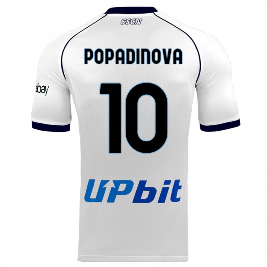 Criança Camisola Evdokiya Popadinova #10 Branco Alternativa 2023/24 Camisa