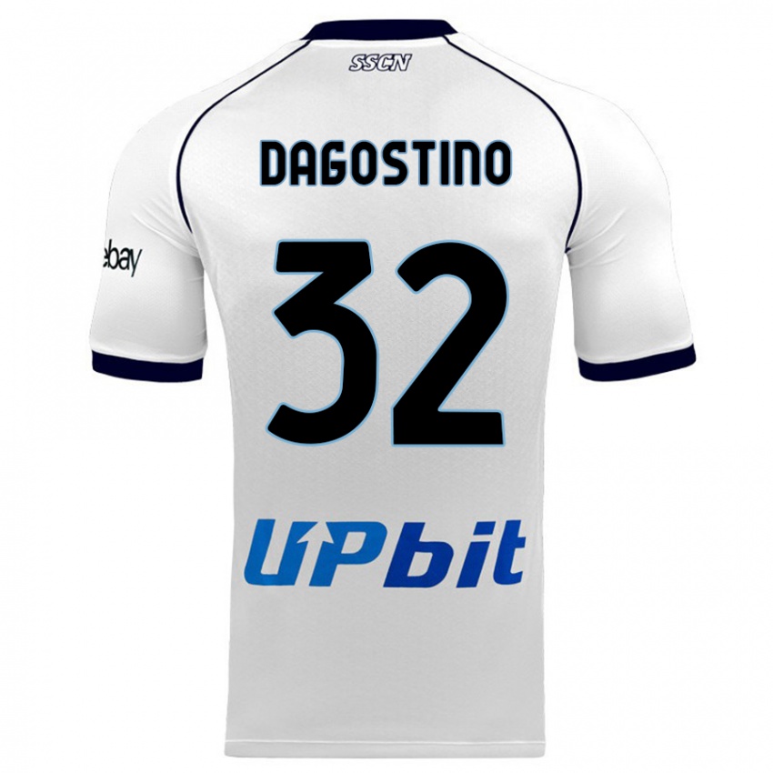 Criança Camisola Giuseppe Dagostino #32 Branco Alternativa 2023/24 Camisa
