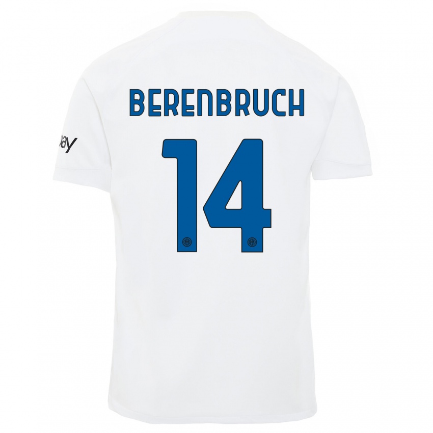 Criança Camisola Thomas Berenbruch #14 Branco Alternativa 2023/24 Camisa