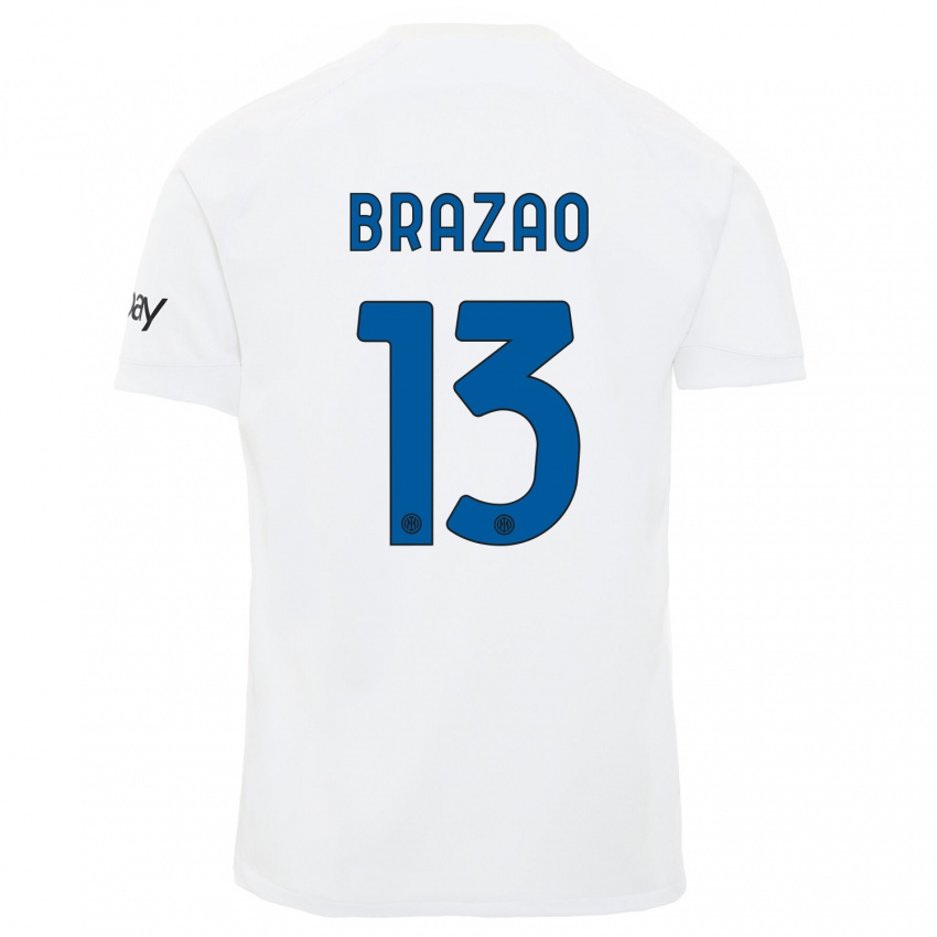 Criança Camisola Gabriel Brazao #13 Branco Alternativa 2023/24 Camisa