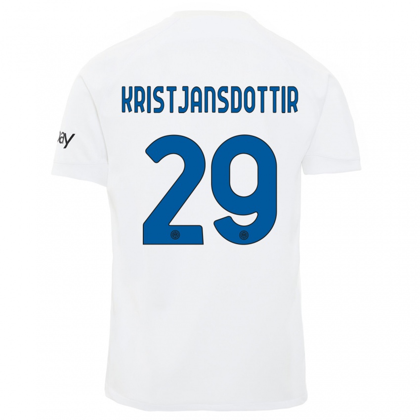 Criança Camisola Anna Bjork Kristjansdottir #29 Branco Alternativa 2023/24 Camisa