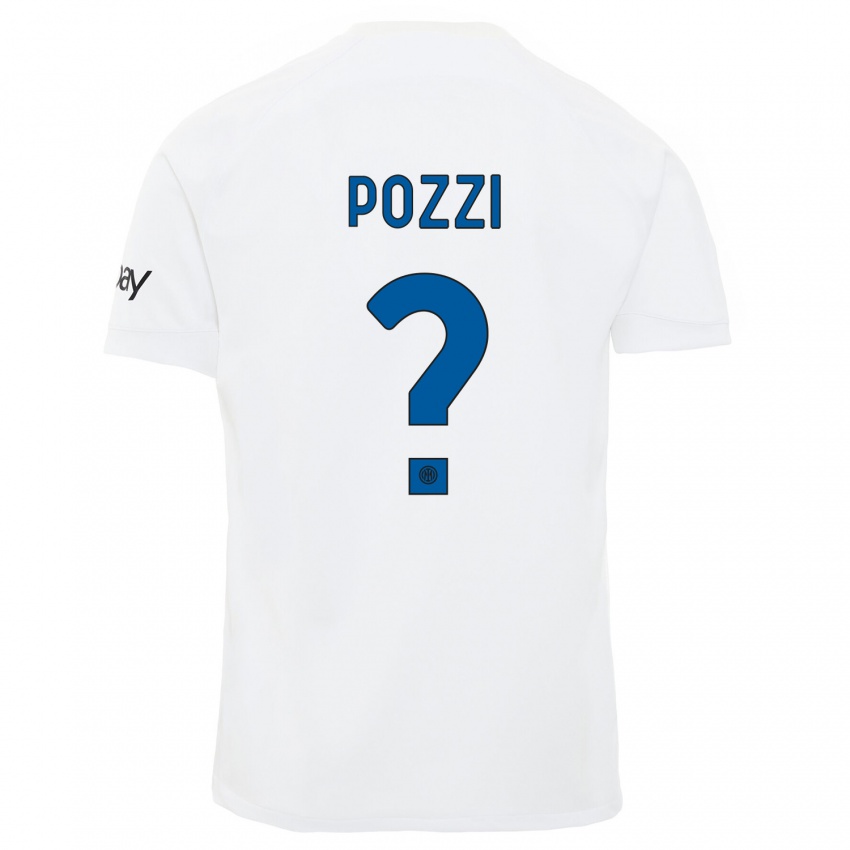 Criança Camisola Andrea Pozzi #0 Branco Alternativa 2023/24 Camisa