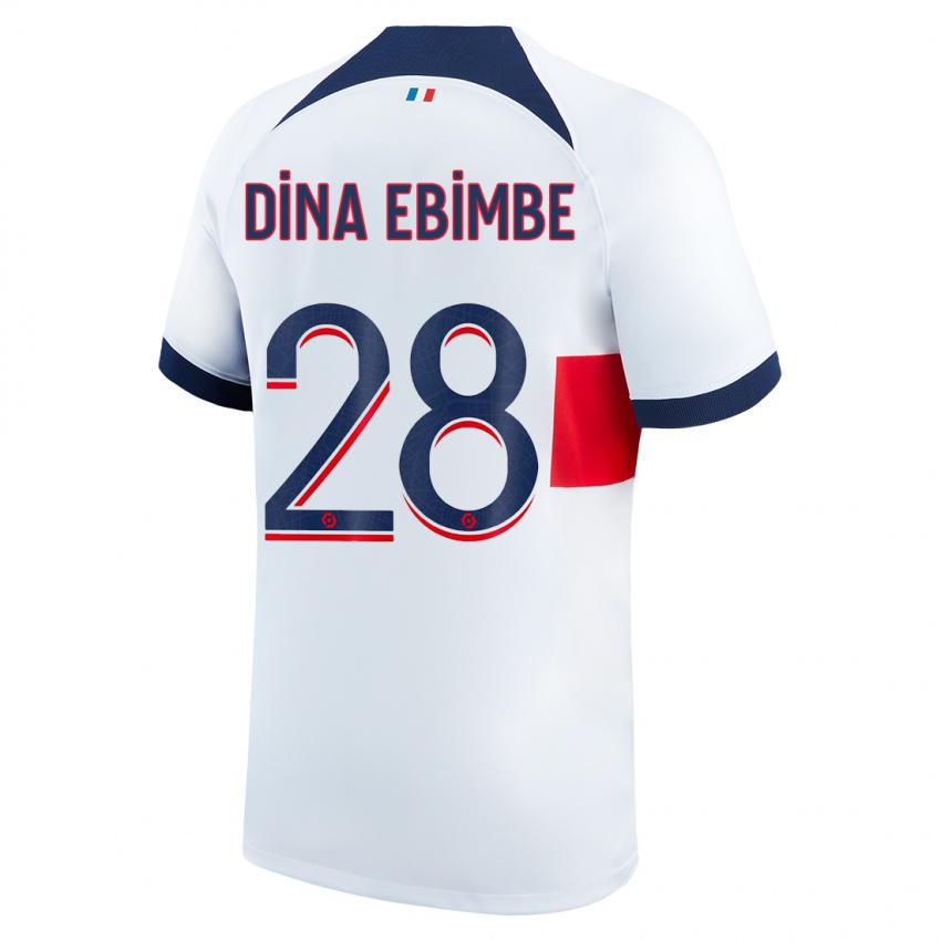 Criança Camisola Eric Junior Dina Ebimbe #28 Branco Alternativa 2023/24 Camisa