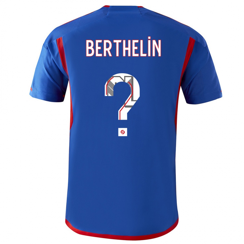 Criança Camisola Romain Berthelin #0 Azul Vermelho Alternativa 2023/24 Camisa