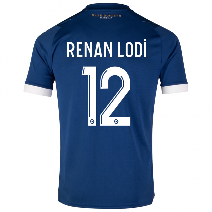 Criança Camisola Renan Lodi #12 Azul Escuro Alternativa 2023/24 Camisa