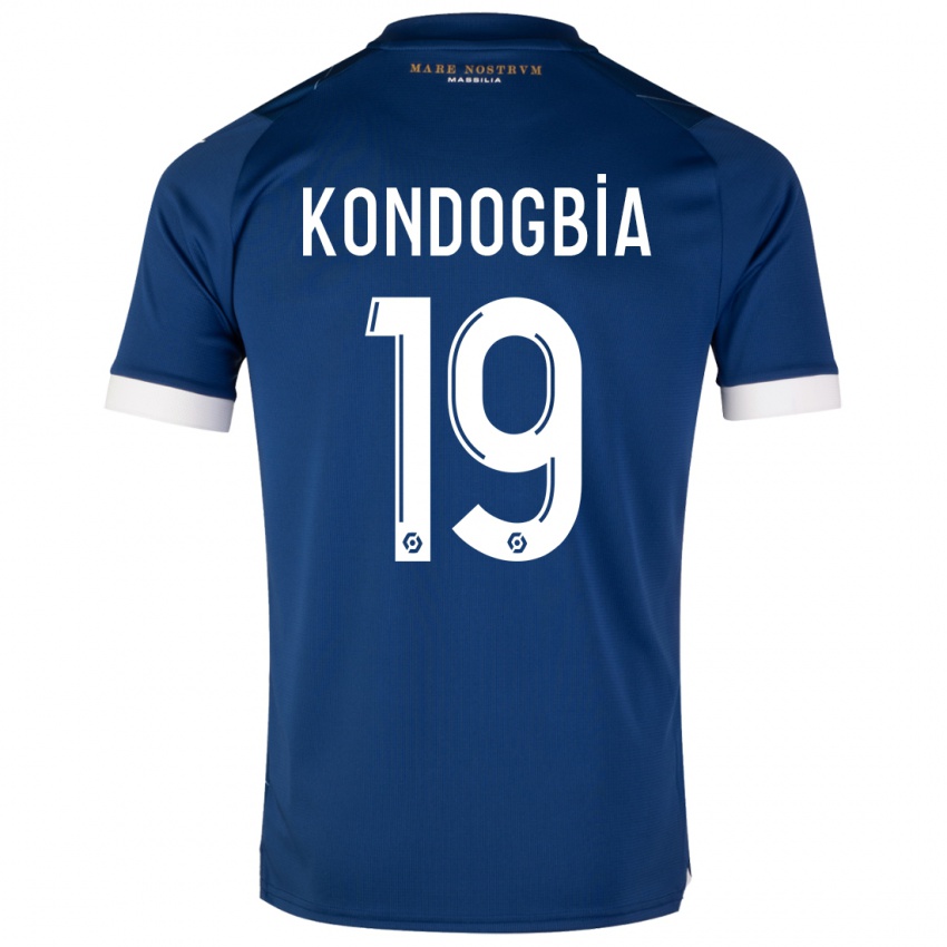 Criança Camisola Geoffrey Kondogbia #19 Azul Escuro Alternativa 2023/24 Camisa