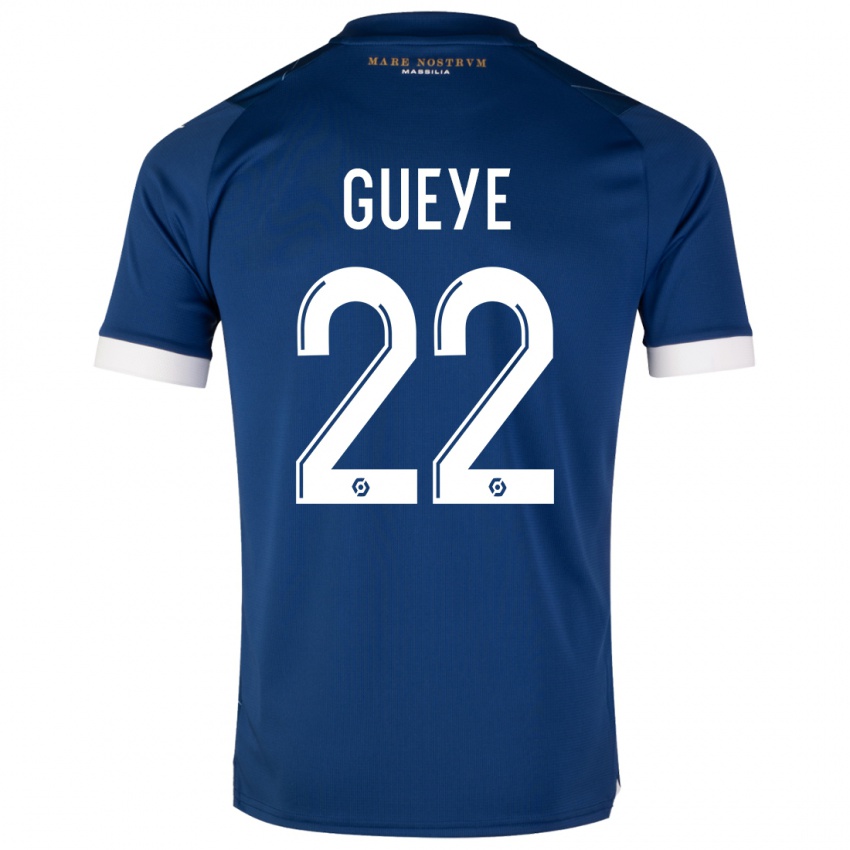 Criança Camisola Pape Gueye #22 Azul Escuro Alternativa 2023/24 Camisa