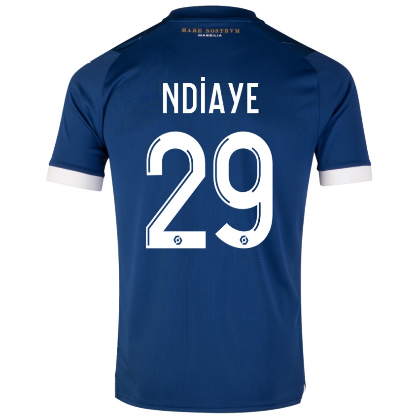 Criança Camisola Iliman Ndiaye #29 Azul Escuro Alternativa 2023/24 Camisa