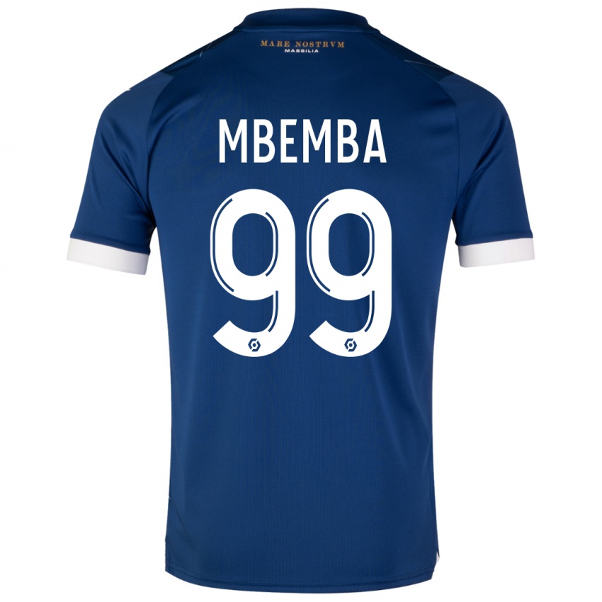 Criança Camisola Chancel Mbemba #99 Azul Escuro Alternativa 2023/24 Camisa