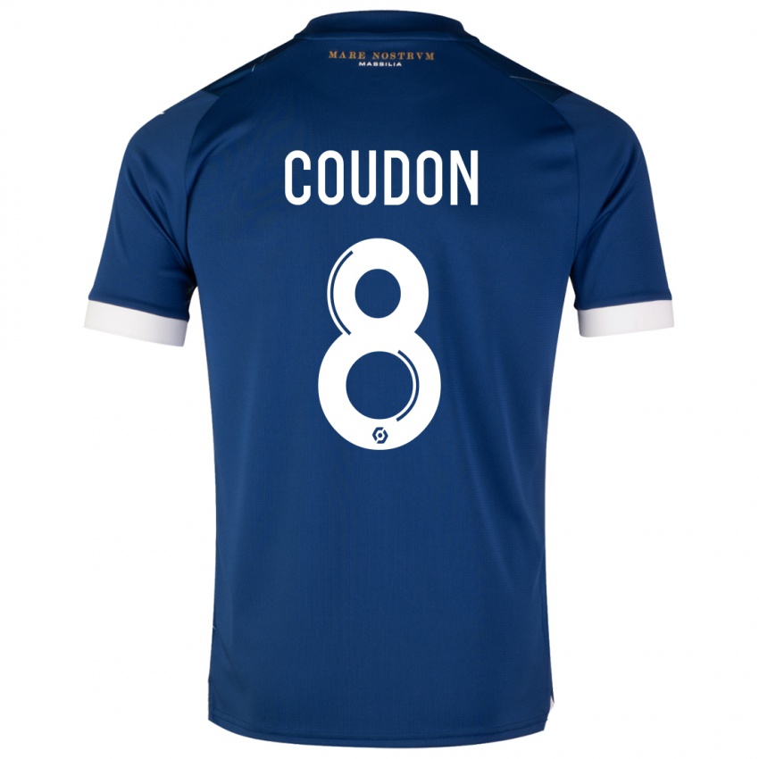 Criança Camisola Marine Coudon #8 Azul Escuro Alternativa 2023/24 Camisa