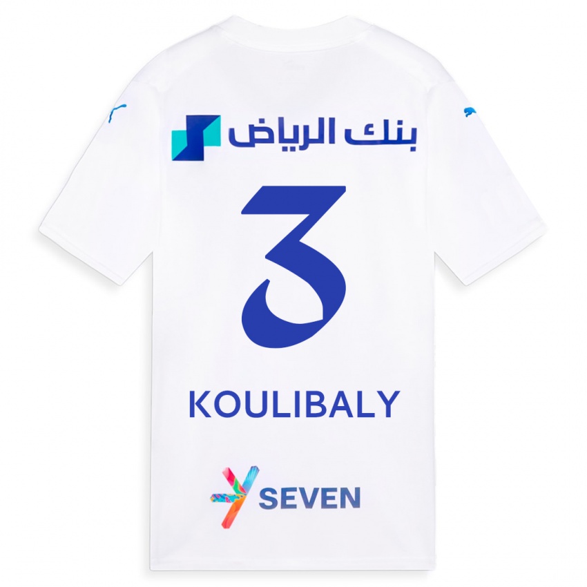 Criança Camisola Kalidou Koulibaly #3 Branco Alternativa 2023/24 Camisa