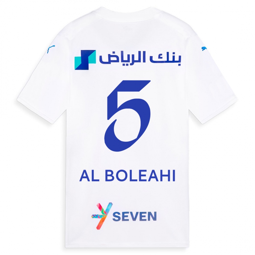 Criança Camisola Ali Al-Boleahi #5 Branco Alternativa 2023/24 Camisa