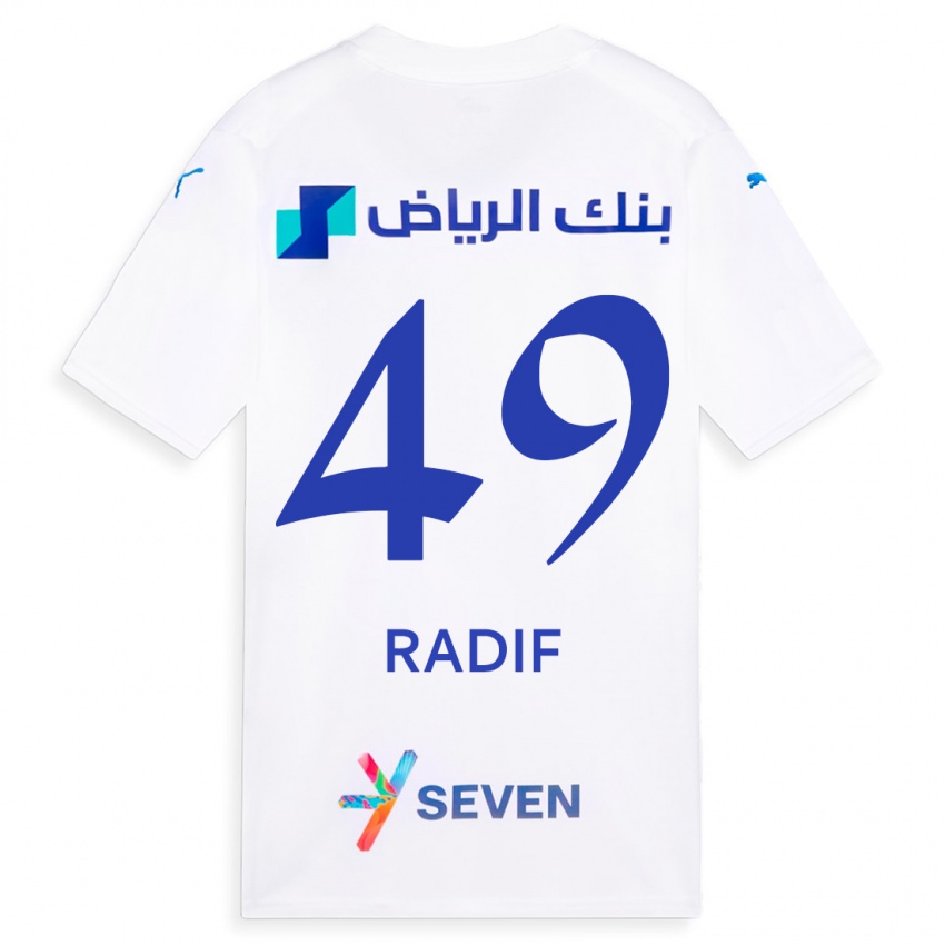 Criança Camisola Abdullah Radif #49 Branco Alternativa 2023/24 Camisa