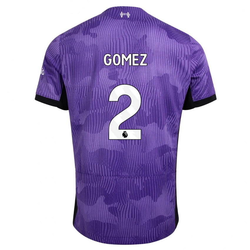 Criança Camisola Joe Gomez #2 Roxo Terceiro 2023/24 Camisa