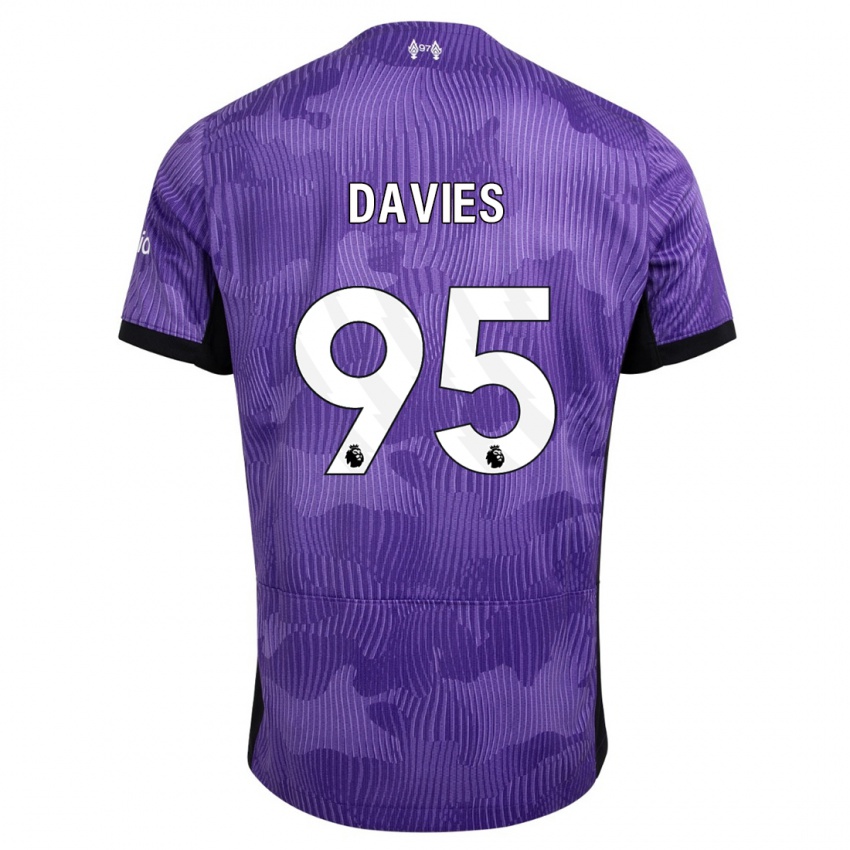 Criança Camisola Harvey Davies #95 Roxo Terceiro 2023/24 Camisa