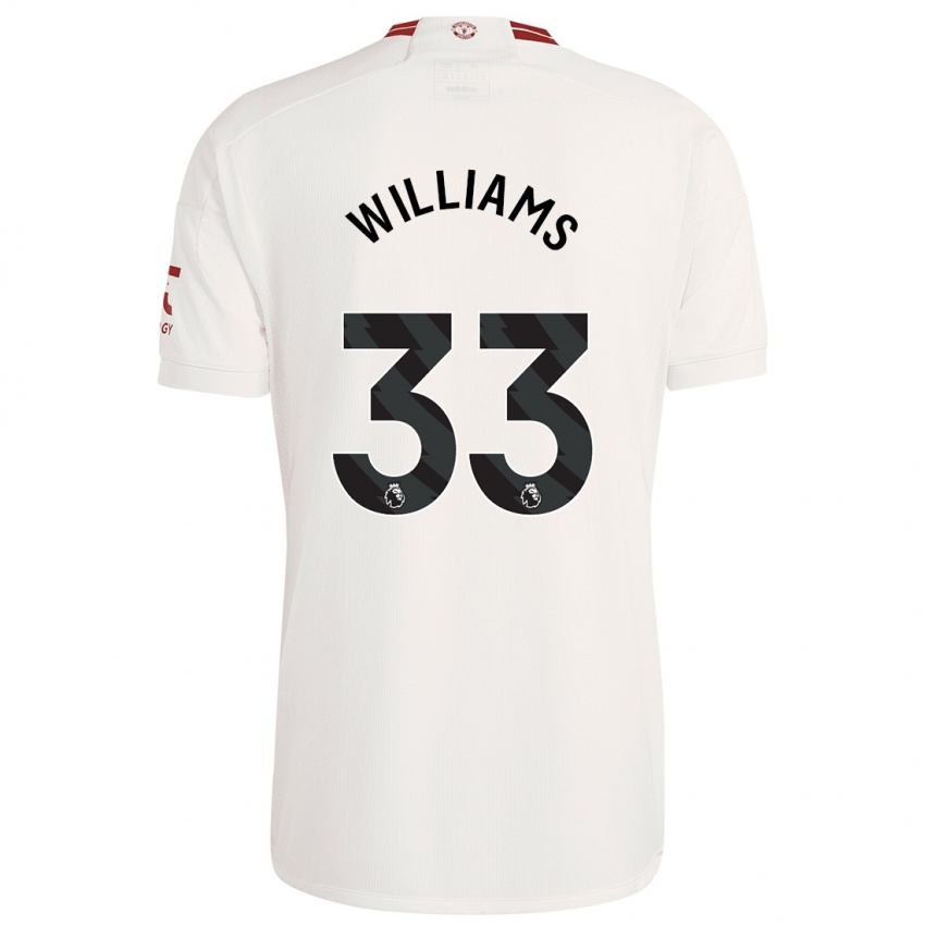 Criança Camisola Brandon Williams #33 Branco Terceiro 2023/24 Camisa