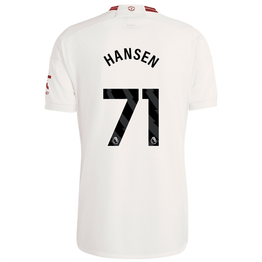 Criança Camisola Isak Hansen-Aaroen #71 Branco Terceiro 2023/24 Camisa