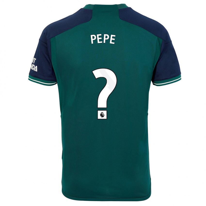 Criança Camisola Nicolas Pepe #0 Verde Terceiro 2023/24 Camisa