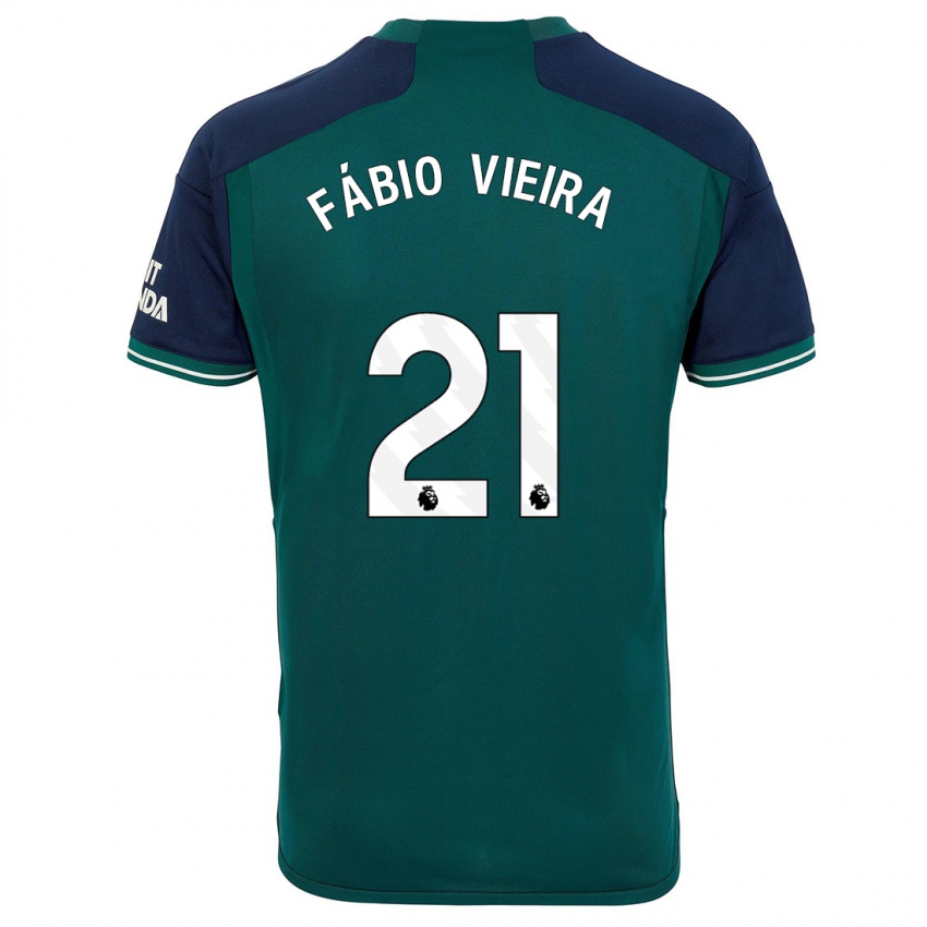 Criança Camisola Fabio Vieira #21 Verde Terceiro 2023/24 Camisa