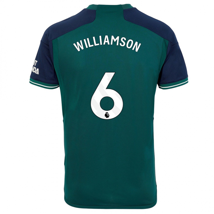 Criança Camisola Leah Williamson #6 Verde Terceiro 2023/24 Camisa