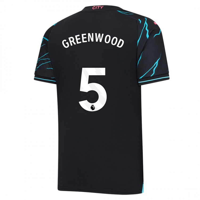 Criança Camisola Alex Greenwood #5 Azul Escuro Terceiro 2023/24 Camisa