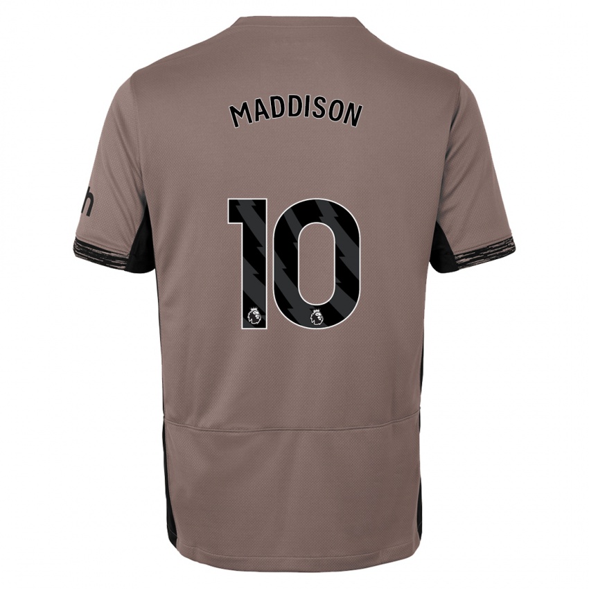 Criança Camisola James Maddison #10 Bege Escuro Terceiro 2023/24 Camisa