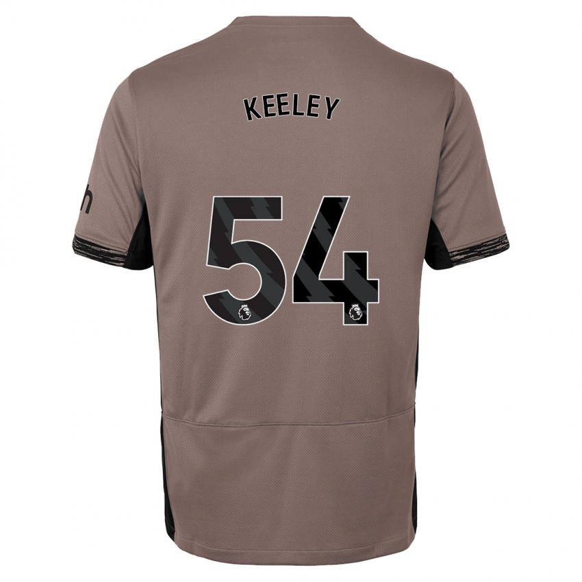 Criança Camisola Josh Keeley #54 Bege Escuro Terceiro 2023/24 Camisa