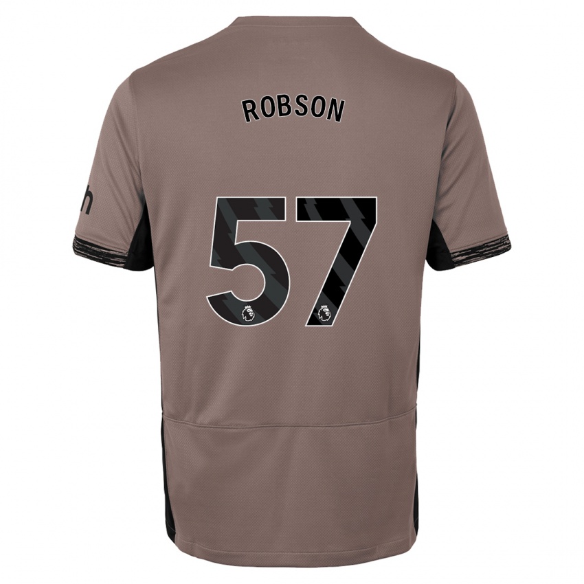 Criança Camisola Max Robson #57 Bege Escuro Terceiro 2023/24 Camisa