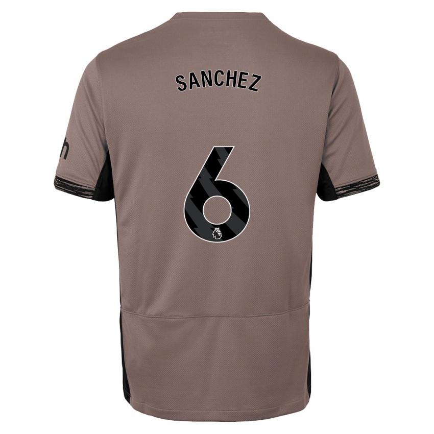 Criança Camisola Davinson Sanchez #6 Bege Escuro Terceiro 2023/24 Camisa