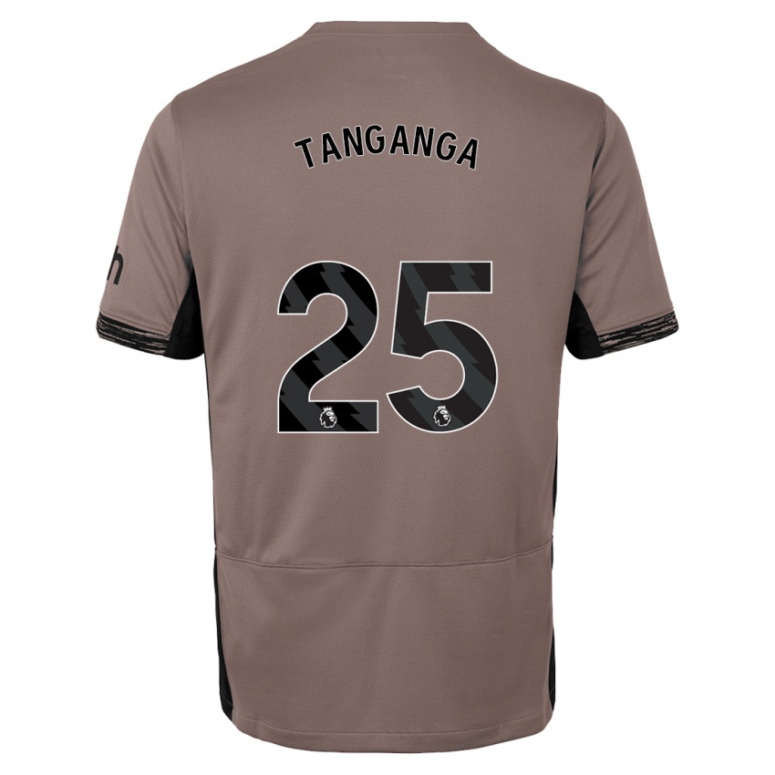 Criança Camisola Japhet Tanganga #25 Bege Escuro Terceiro 2023/24 Camisa