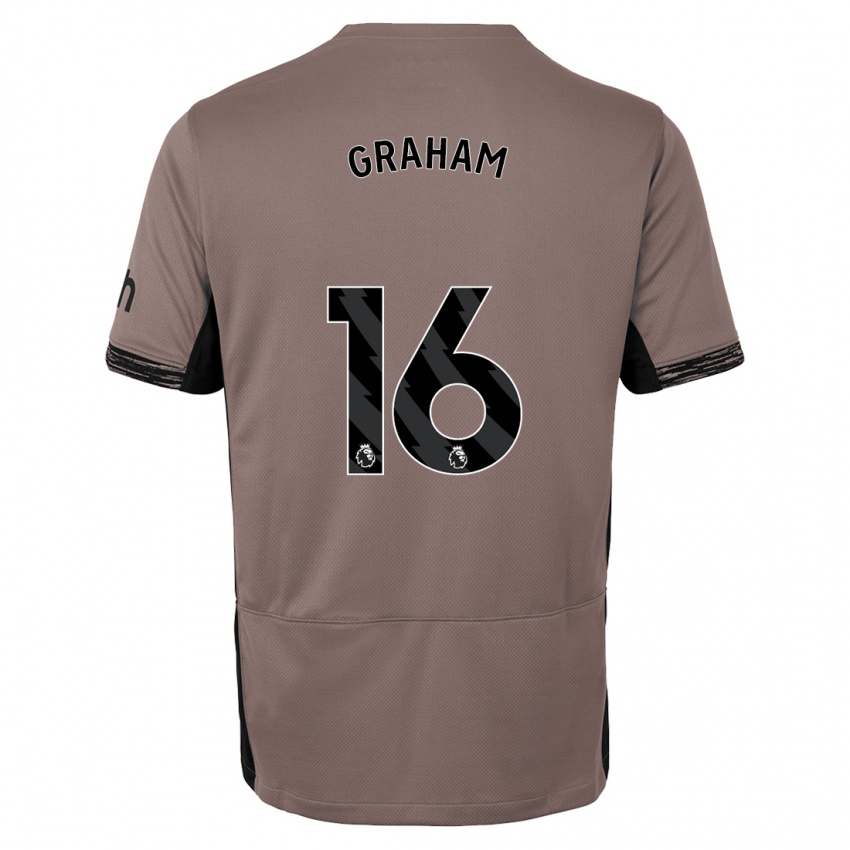 Criança Camisola Kit Graham #16 Bege Escuro Terceiro 2023/24 Camisa