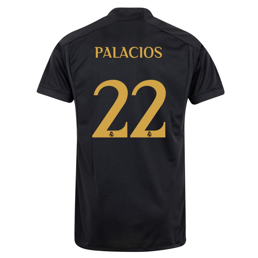 Criança Camisola Cesar Palacios #22 Preto Terceiro 2023/24 Camisa