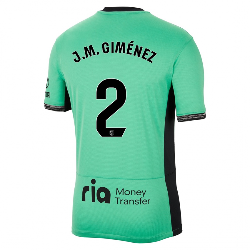 Criança Camisola Jose Maria Gimenez #2 Primavera Verde Terceiro 2023/24 Camisa