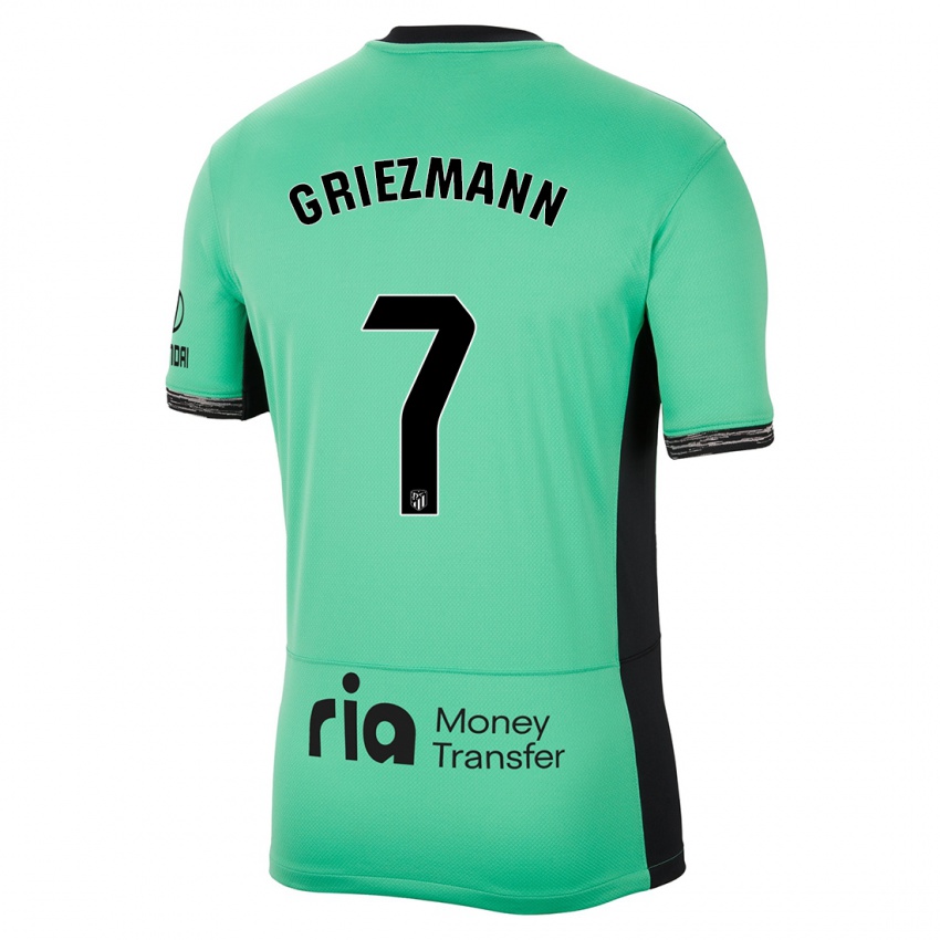 Criança Camisola Antoine Griezmann #7 Primavera Verde Terceiro 2023/24 Camisa