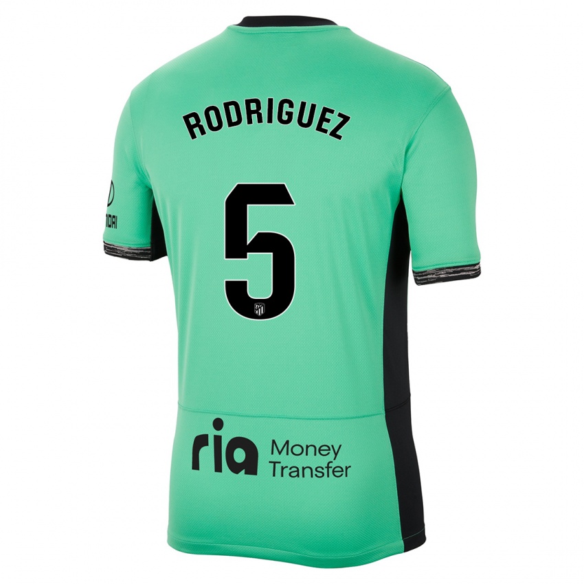 Criança Camisola Cinta Rodriguez #5 Primavera Verde Terceiro 2023/24 Camisa