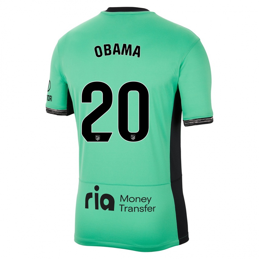 Criança Camisola Federico Obama #20 Primavera Verde Terceiro 2023/24 Camisa