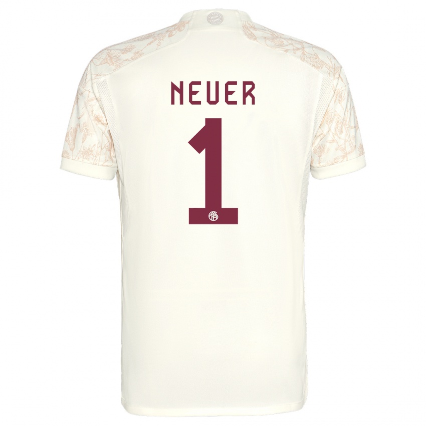 Criança Camisola Manuel Neuer #1 Off White Terceiro 2023/24 Camisa