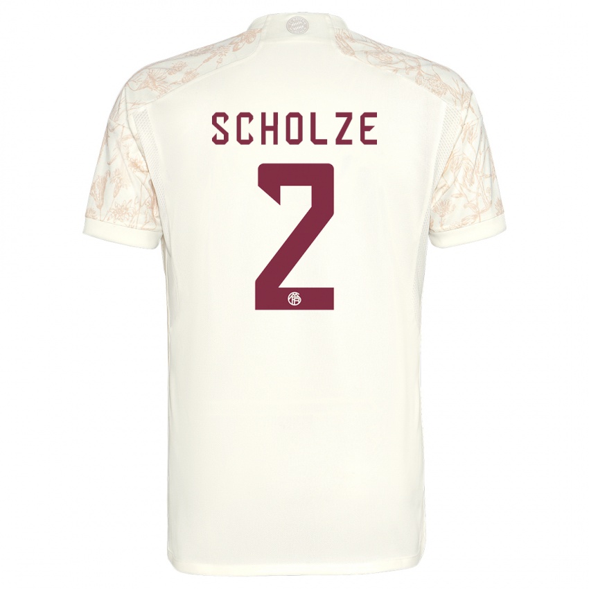 Criança Camisola Max Scholze #2 Off White Terceiro 2023/24 Camisa