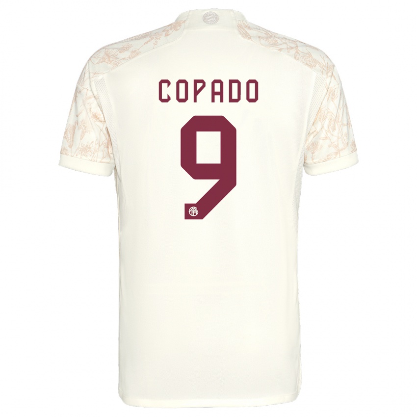 Criança Camisola Lucas Copado #9 Off White Terceiro 2023/24 Camisa