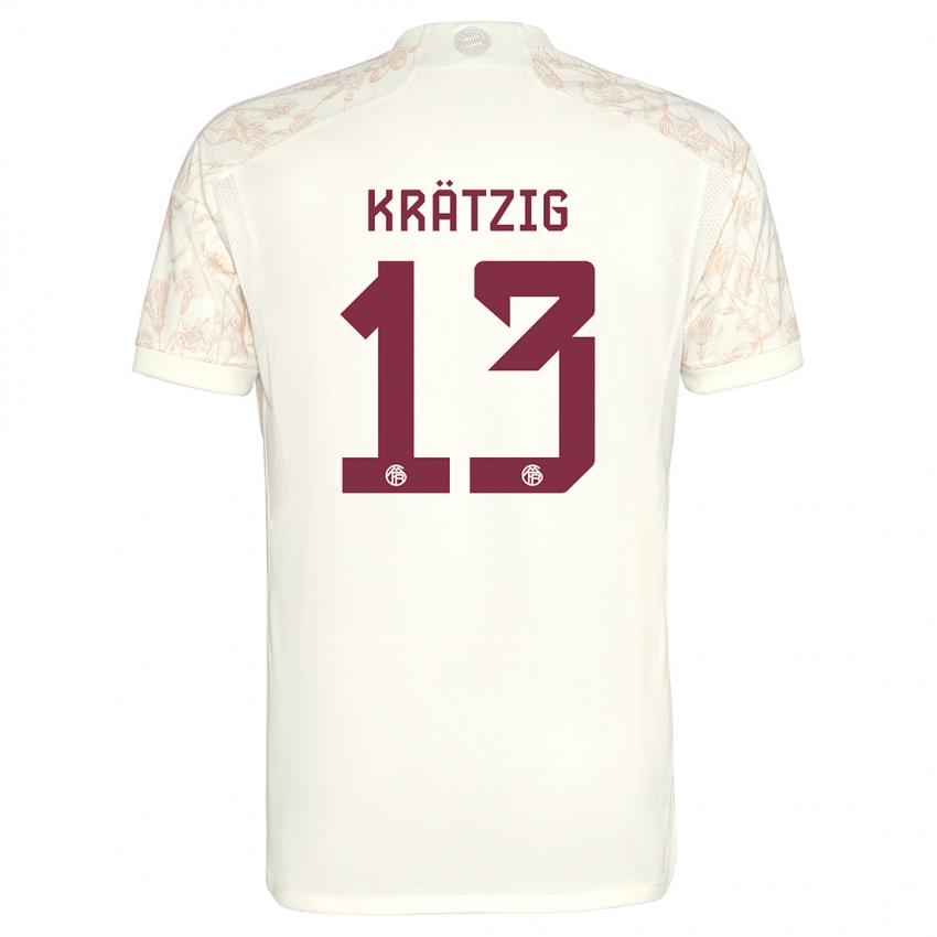 Criança Camisola Frans Krätzig #13 Off White Terceiro 2023/24 Camisa