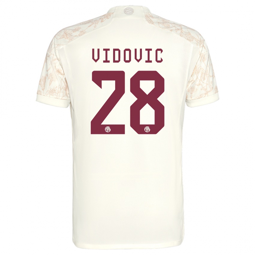 Criança Camisola Gabriel Vidovic #28 Off White Terceiro 2023/24 Camisa
