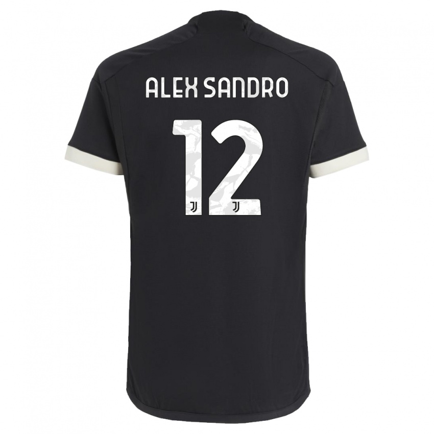 Criança Camisola Alex Sandro #12 Preto Terceiro 2023/24 Camisa