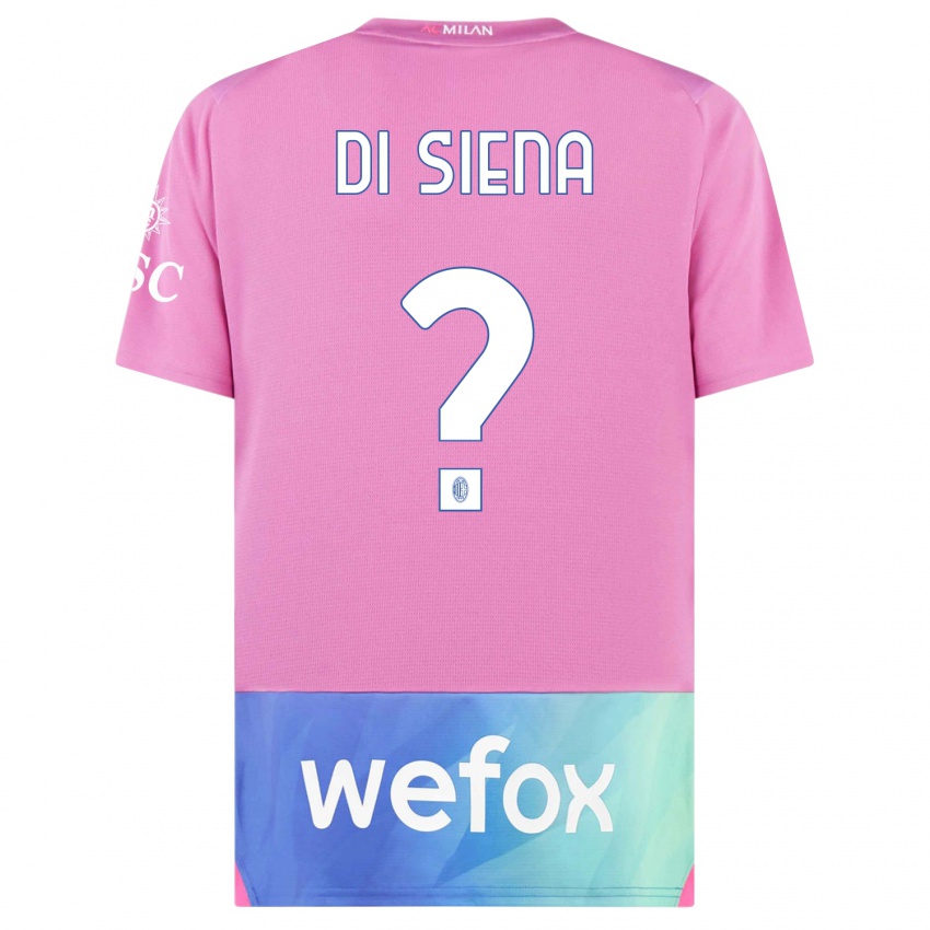 Criança Camisola Andrea Di Siena #0 Rosa Roxo Terceiro 2023/24 Camisa