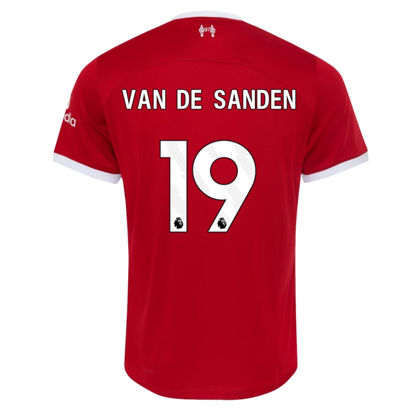 Homem Camisola Shanice Van De Sanden #19 Vermelho Principal 2023/24 Camisa