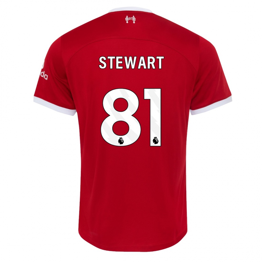 Homem Camisola Layton Stewart #81 Vermelho Principal 2023/24 Camisa