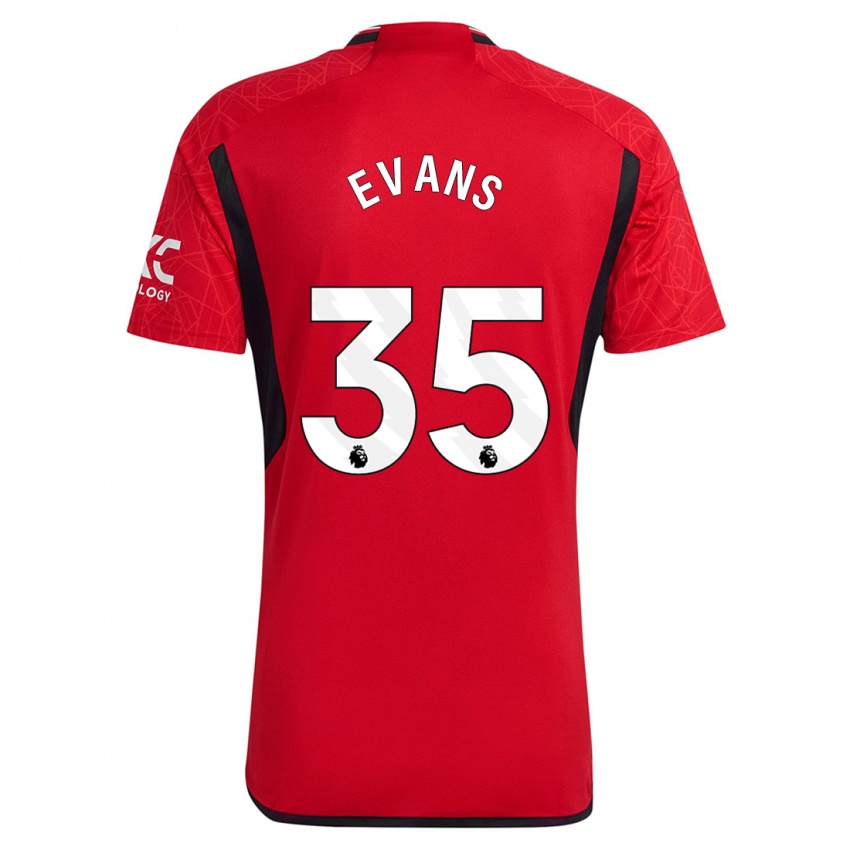 Homem Camisola Jonny Evans #35 Vermelho Principal 2023/24 Camisa