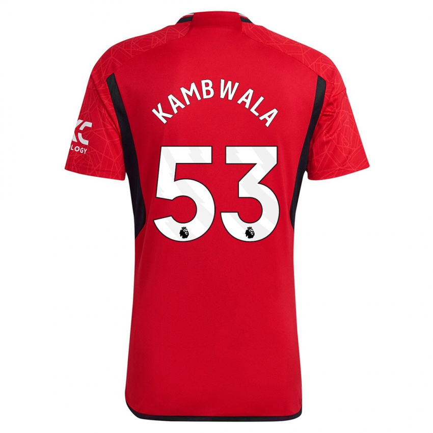 Homem Camisola Willy Kambwala #53 Vermelho Principal 2023/24 Camisa