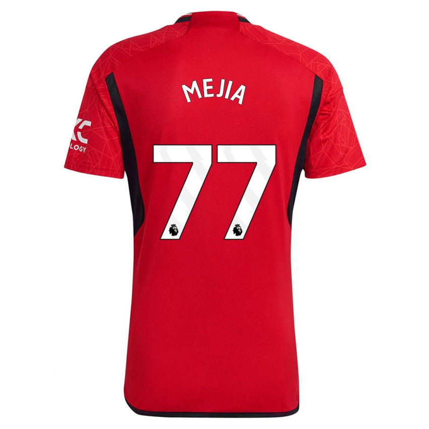 Homem Camisola Mateo Mejia #77 Vermelho Principal 2023/24 Camisa