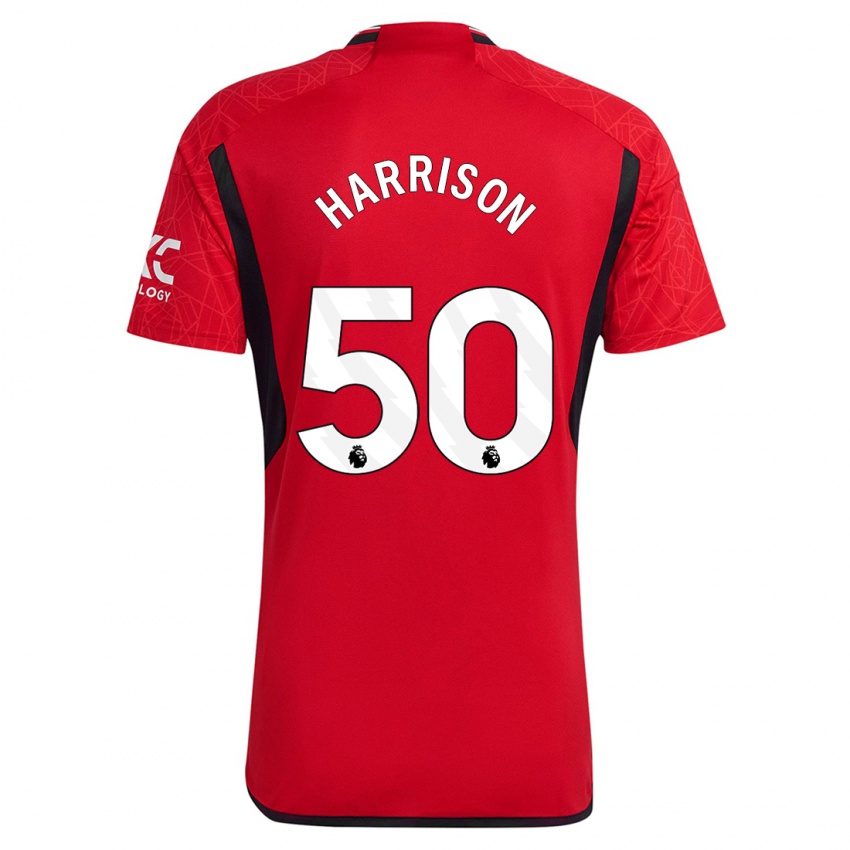 Homem Camisola Elyh Harrison #50 Vermelho Principal 2023/24 Camisa